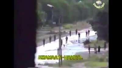 Chechen Mujahideen using IEDS against the Russians in The Second Chechen War