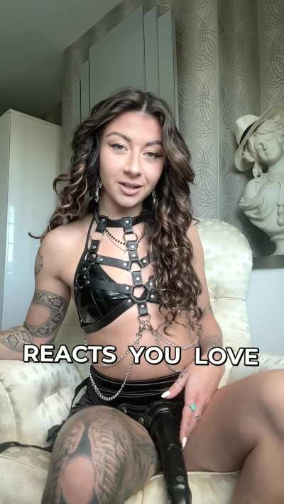 Kneel and beg for my strap to stretch you wide