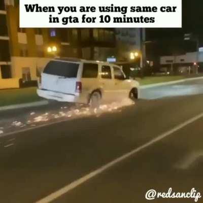 When you are using same car in gta for 10 minutes