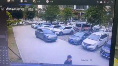 to back in a parking spot