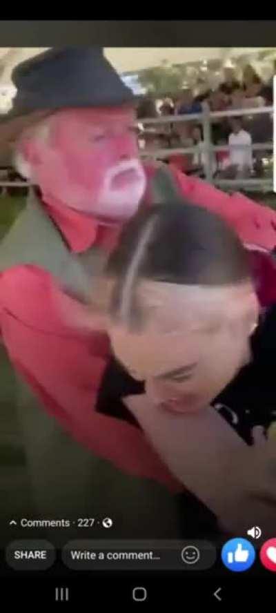 To protest animal rights at a cow show...