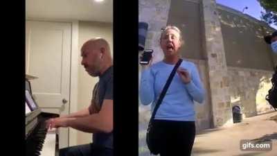 At refusing to wear a mask.