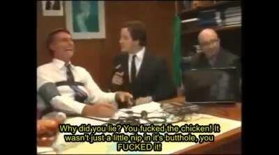 Bolsonaro interview where he admits to fucking chickens in his youth