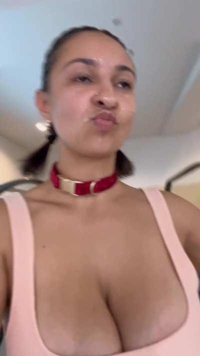 Applying makeup in the car before she walks at the mall