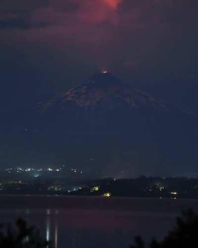 Thunderstorm over Chile’s Villarrica Volcano