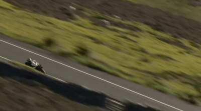 Tracking the insane speed of motorcyclist Guy Martin from a helicopter
