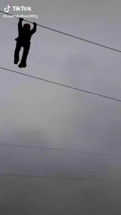 Powerline reverse bungee jump