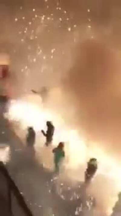 Fireworks going out of control