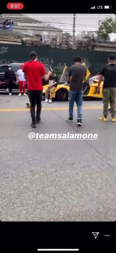 6ix9ine shooting the punani music video