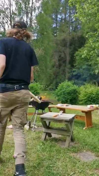 Color spray and grill