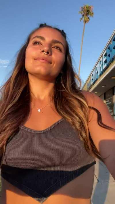 Flashing down the street after dinner! [gif]