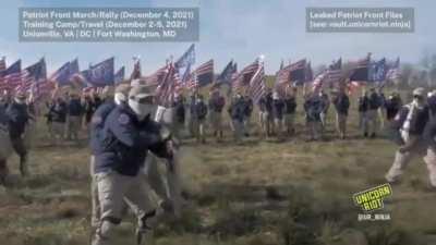 Excerpts of MAGA Nazi white supremacists from the 'Patriot Front' training for civil war 2.0 [Leaked Video] (full video source in the comments)