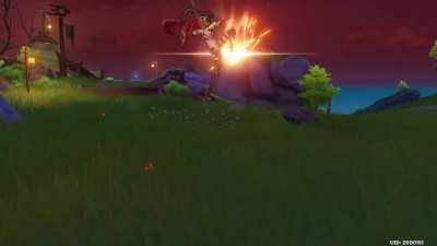 Dehya's Burst in slow motion via timing