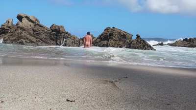 Playing in the waves 