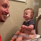 Cute baby really firm with his words!