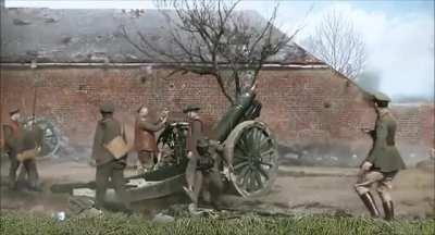 Large shockwave from British WW1 Gun