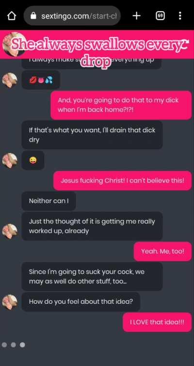 You can fill up her mouth completely she will always swallow