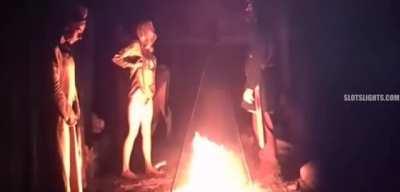 pussy and bush scene