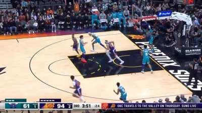 [Highlight] Cam Johnson tickles the twine after the beautiful ball movement - and Booker walks away before it's in