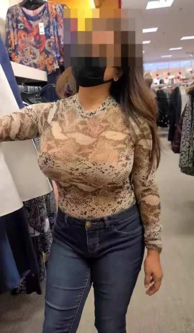 I'm Doing A Little Holiday Shopping in a Sheer Bodysuit