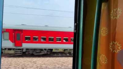 What could possibly go wrong if I look out of a moving train.