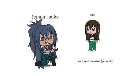 Et oui sur gacha lif je suis bi mais en réalité je suis en couplé avec un garçon très gentil :3