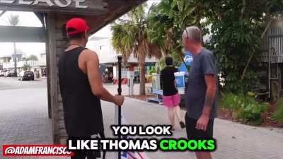 Man hits man in public