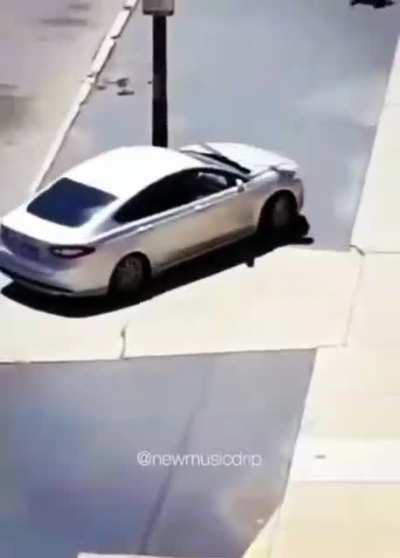 Throwing rocks at cars