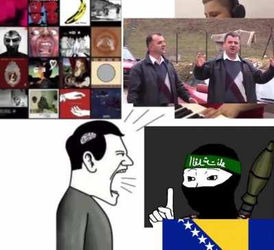 Western noob music vs Bosnian level 100 Boss music