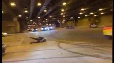 WCGW Hanging out the window while doing donuts.