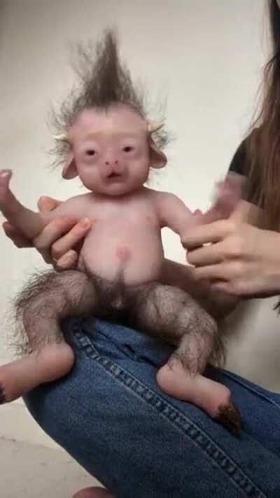 Thanks I hate this baby minotaur laughing