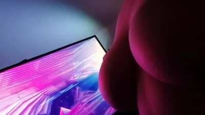 We were supposed to film some tittyfucking last night but got way too high 🤤