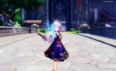 Ayaka's elemental skill animation