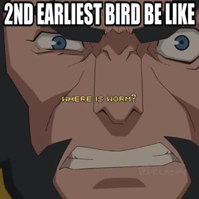 Early bird gets worm