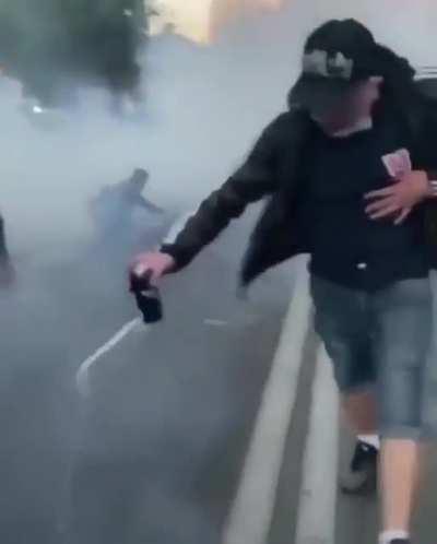 Firework gone wrong.