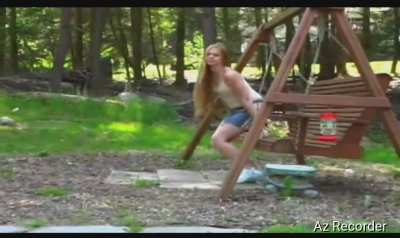 Old cuties video, Natasha crushes crawfish in sneakers.