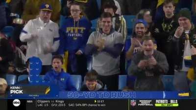 Pittsburgh QB Kenny Pickett fakes the slide and runs for a 58-yard touchdown in the ACC Championship Game