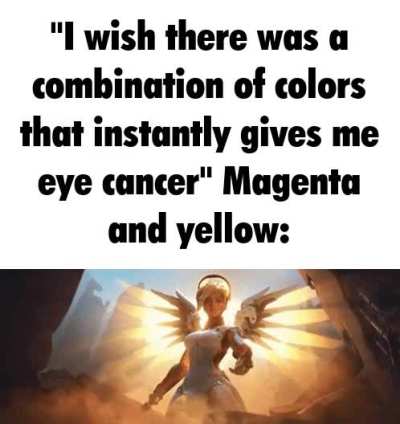 Magenta cloak with yellow highlights is ass, change my mind