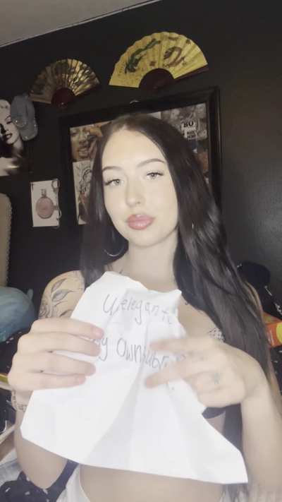 Verification for my very own Subreddit 💘 This subreddit will be all about me :) I’ll always post my most exclusive stuff here for all to see! Make sure to join!! 😇