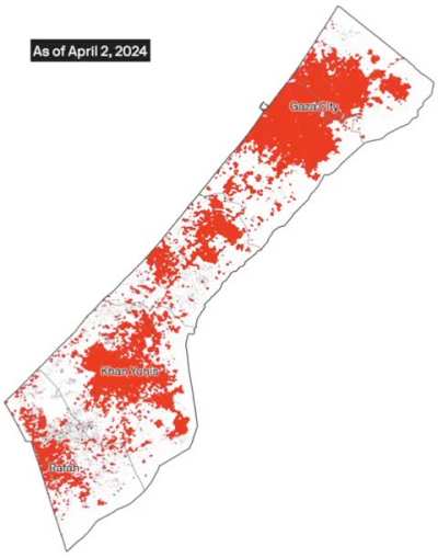 Mapped: Nearly 60% of Gaza damaged or destroyed in one year of war