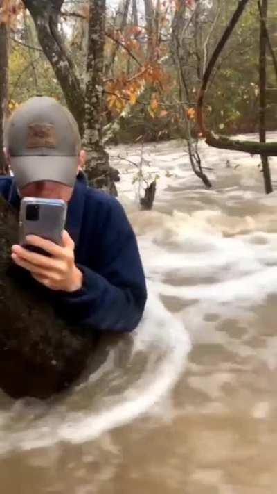 Getting caught in a flash flood