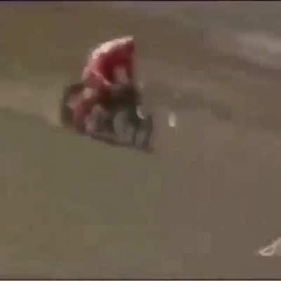 He didn't move at the end, so I'm not sure