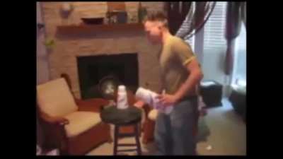 Russian Roulette with a knife, a 1 chance in 4 of going into liveleaks