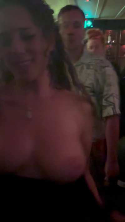 Having fun in the club