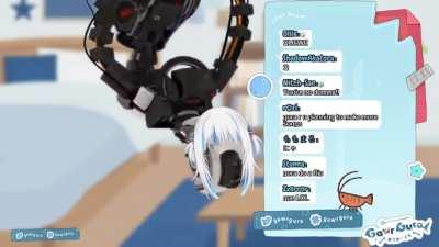 Kiara suspects GLaDOS from Portal 2 might secretly be a familiar Shark Vtuber