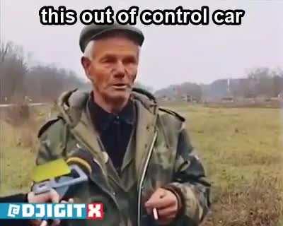 Russian witnesses a car crash