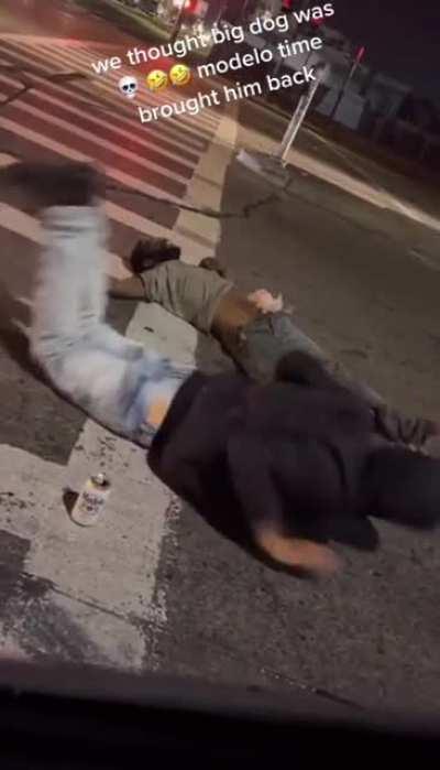 Thought my man was dead. Wait till the end XD