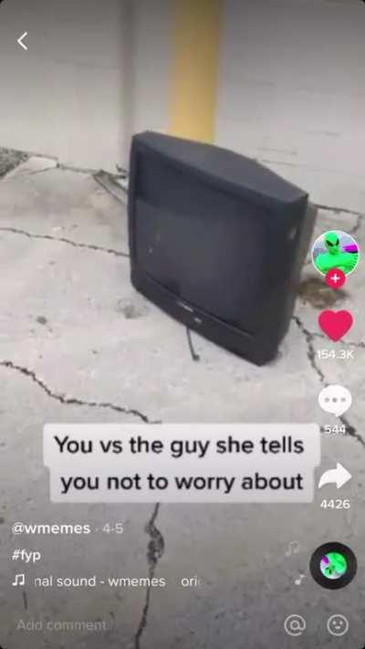 Damn that television is stro-