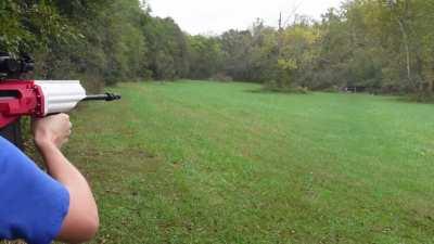 Shooting some steel with my 3D printed 308 - the Amigo Grande!