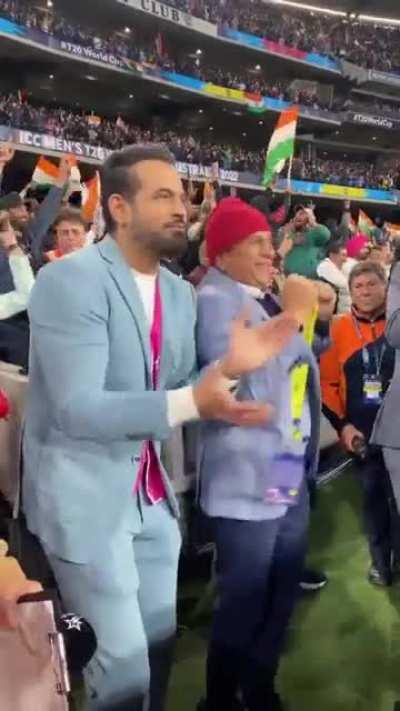 74 year old Sunil Gavaskar jumping with happiness after India beats Pakistan shows how much this win means to Indians